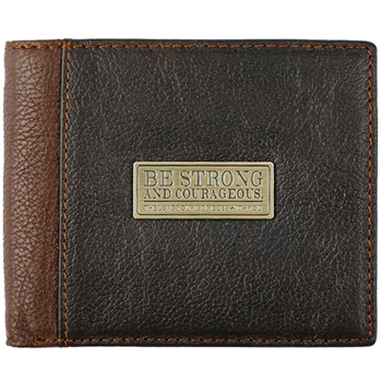 Be Strong & Courageous Leather Wallet