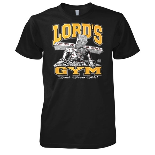トップス希少 XL 90's LORD'S GYM Bench Press Tシャツ