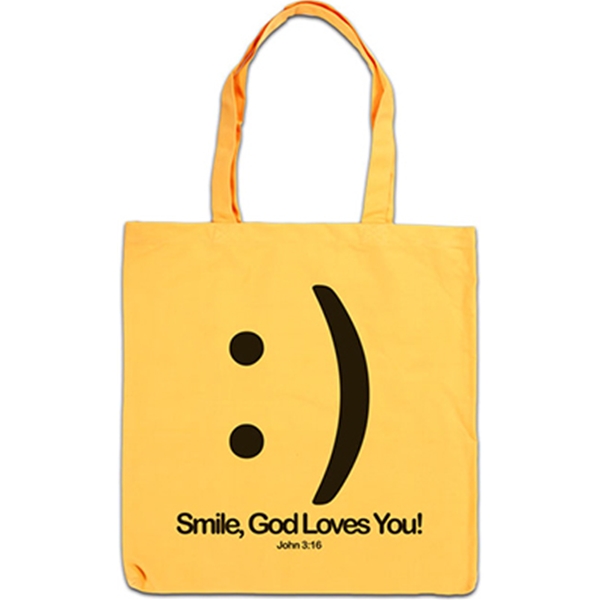 Smile God Loves You Tote Bag