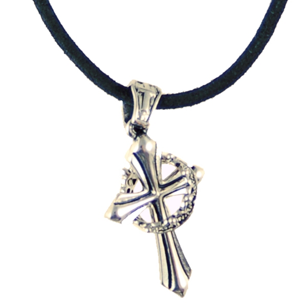 Cross with Crown Necklace