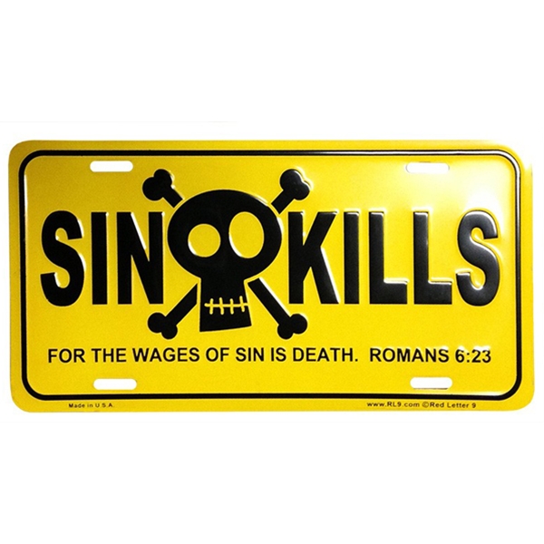 Sin Kills License Plate